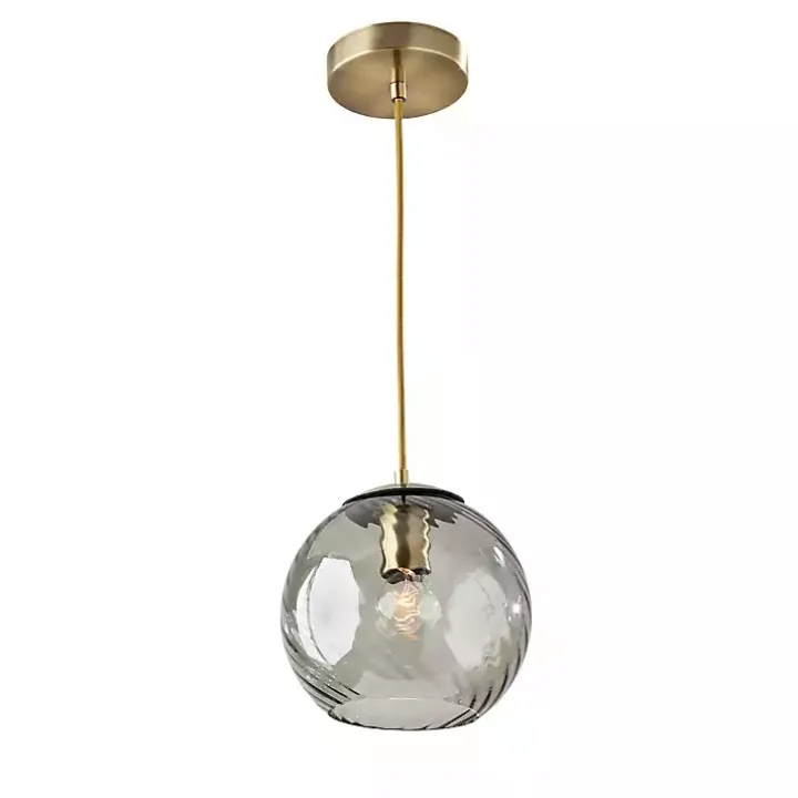 Carmen Smoked Swirled Glass Pendant Light