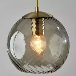 Carmen Smoked Swirled Glass Pendant Light