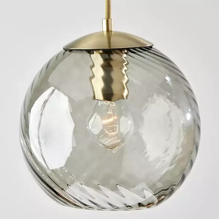 Carmen Smoked Swirled Glass Pendant Light