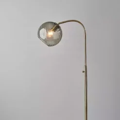 Carmen Smoked Swirled Glass Floor Lamp