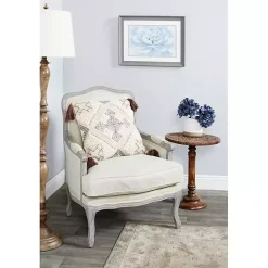 Carved Mandala Mango Wood Accent Table