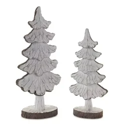 Carved Swoop Silhouette 2-pc. Christmas Tree Set