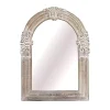 Carved Wood Scroll Arch Wall Mirror