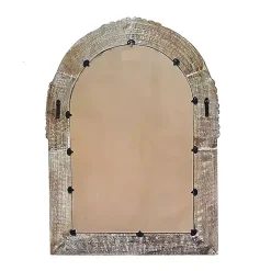 Carved Wood Scroll Arch Wall Mirror