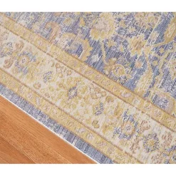 Cerulean Vintage Border Accent Rug