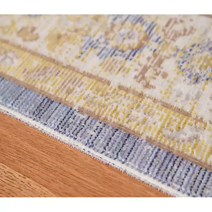 Cerulean Vintage Border Accent Rug