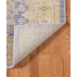 Cerulean Vintage Border Area Rug, 5x7