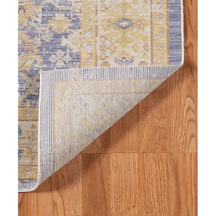 Cerulean Vintage Border Area Rug, 5x7