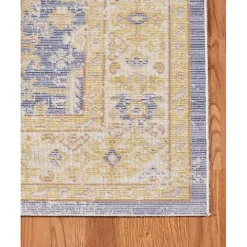 Cerulean Vintage Border Area Rug, 5x7