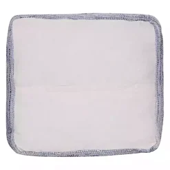 Chambray Woven Stripe Cotton Pouf