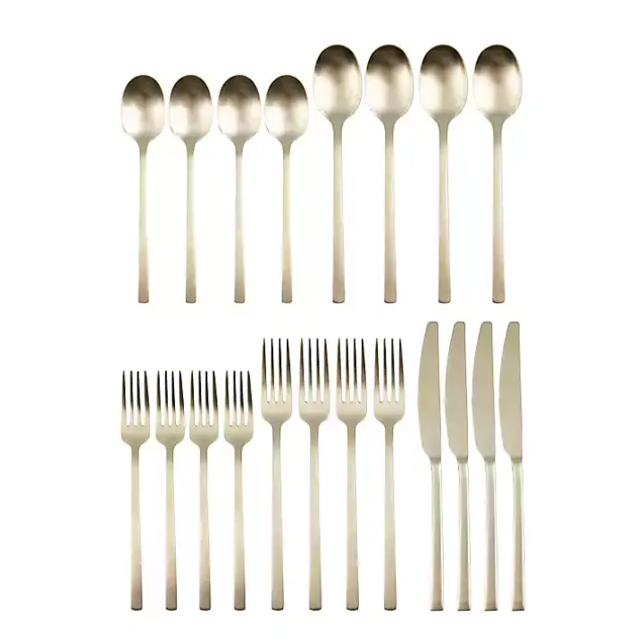 Champagne Gold Glimmer 20-pc. Flatware Set