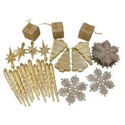 Champagne Gold Shatterproof Christmas Ornament Set