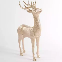 Champagne Gold Standing Deer Figurine