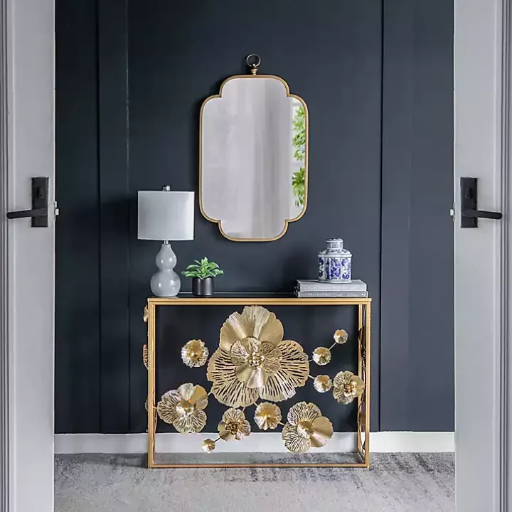 Champagne Notched Corners Mirror