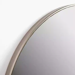Champagne Nouveau Round Wall Mirror