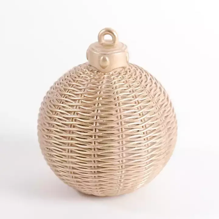 Champagne Woven Ornament, 12 in.