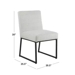 Channeled Gray Woven Dining Chair