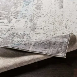 Charcoal and Indigo Abstract Floor Runner