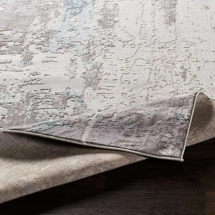 Charcoal and Indigo Abstract Floor Runner