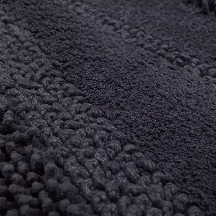 Charcoal Asymmetrical Cotton Bath Mat