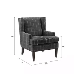 Charcoal Decker Martha Stewart Accent Chair