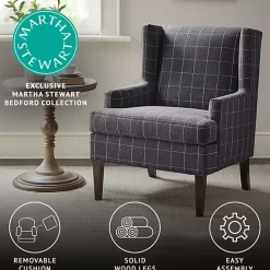 Charcoal Decker Martha Stewart Accent Chair