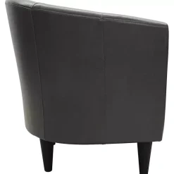 Charcoal Faux Leather Winslow Accent Chair