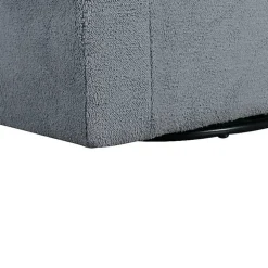 Charcoal Sherpa Peri Swivel Armchair