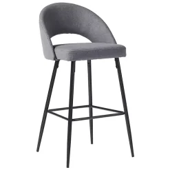 Charcoal Upholstered Charli Bar Stools, Set of 2