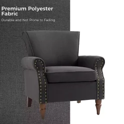 Charcoal Upholstered Henry Armchair