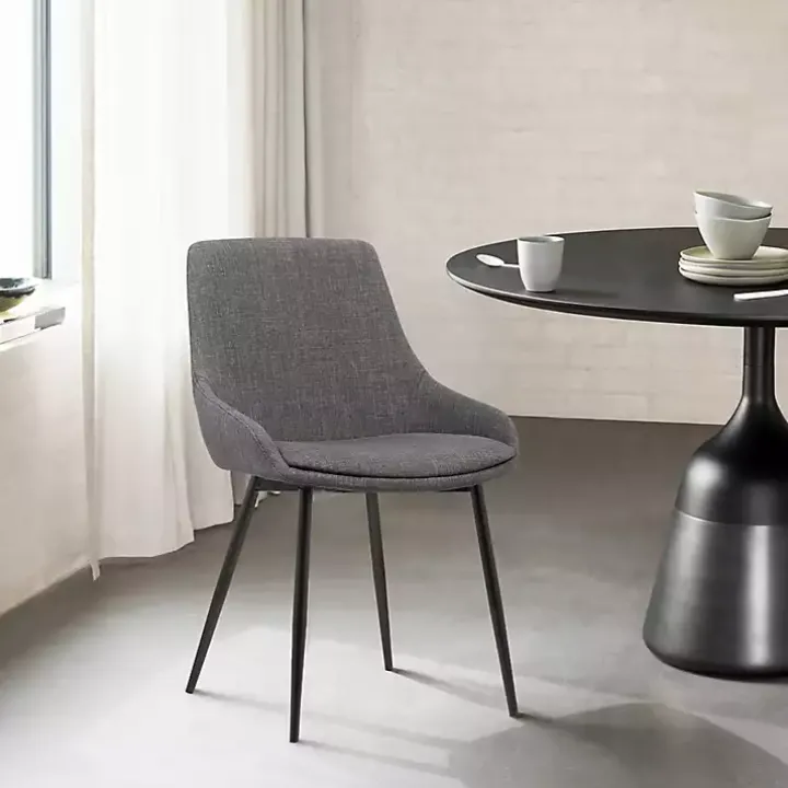 Charcoal Upholstered Mia Dining Chair