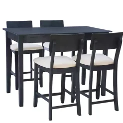 Charcoal Wood Upholstered 5-pc. Dining Set