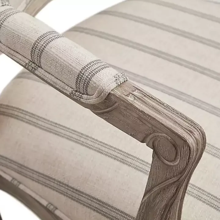 Chaucer Navy Striped Accent Chair