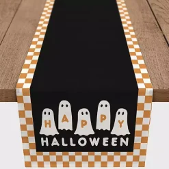Checker Happy Halloween Ghost Table Runner, 72 in.