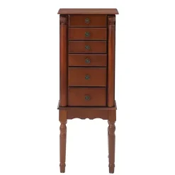 Cherry 5-Drawer Ollie Petite Jewelry Armoire