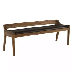 Chestnut Acacia Wood Cushioned Bench