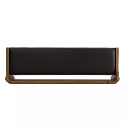 Chestnut Acacia Wood Cushioned Bench