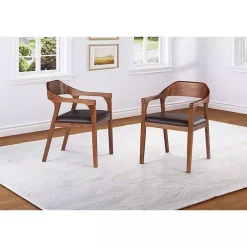 Chestnut Ramus Dining Armchairs, Set of 2