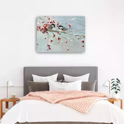 Chickadees in Winter Canvas Art Print