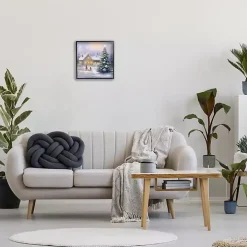 Children Building Snowman Framed Art Print