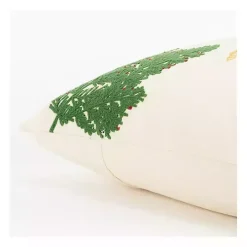 Chilly Racoon Embroidered Throw Pillow