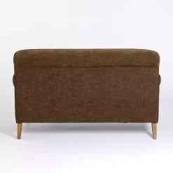 Chocolate Brown English Loveseat