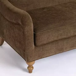 Chocolate Brown English Loveseat