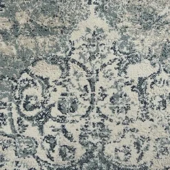 Cholet Ivory Blue Medallion Area Rug, 5x7