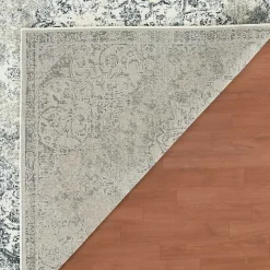 Cholet Ivory Blue Medallion Area Rug, 7x9