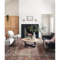 Chris Loves Julia x Loloi Jules Merlot Rug, 2x9