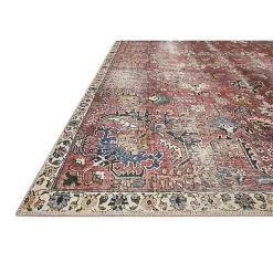 Chris Loves Julia x Loloi Jules Merlot Rug, 2x9