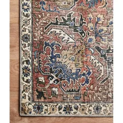 Chris Loves Julia x Loloi Jules Merlot Rug, 5x7