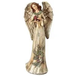 Christmas Angel with Cardinal Statue