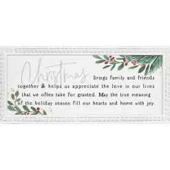 Christmas Brings Family & Friends Wall Plaque